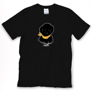 小飯糰 中性T恤 貴賓黑色短T