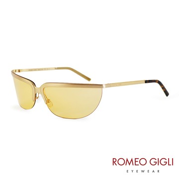 Romeo Gigli 義大利 品牌經典型男下無邊太陽眼鏡 / 金 RG53802