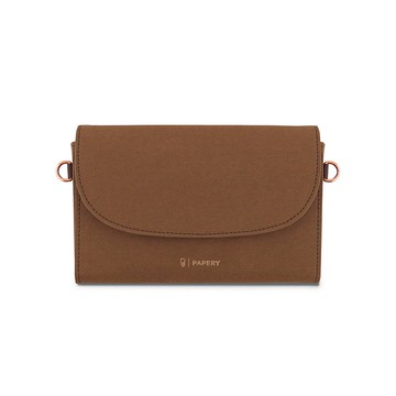 Omni Pouch 隨行袋 - 袋芯 - 可可 可拆換式掀蓋 抗菌純素皮革