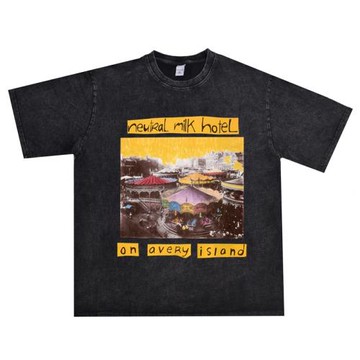 民謠Neutral Milk Hotel中性牛奶飯店搖滾樂隊寬松T恤短袖男女款