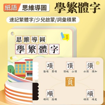 益智遊戲手卡 思維導圖 學繁體字組詞 字根偏旁部首速記 識字學習卡片 學繁體字組詞字根偏旁部首速記識字 學習卡片益