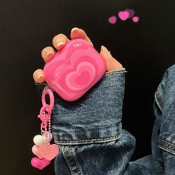 周匠 AirPods4保護套粉色愛心airpods3甜酷辣妹airpodspro2代ins風AirPodsPro硅膠軟殼蘋果耳機殼藍牙耳機套