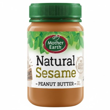 Mother Earth 紐西蘭產花生醬 芝麻口味  380g  1罐