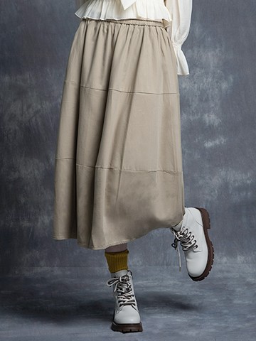 分段剪接A字裙(J053LL101CA) - JUJURY COLLECTION