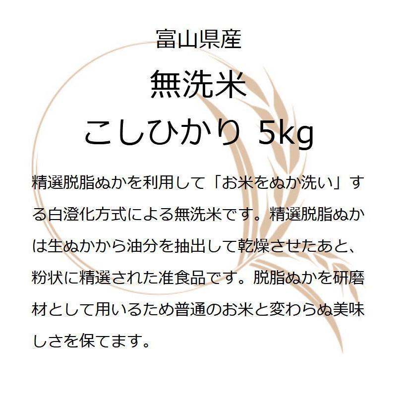 お米 ギフト 米 5kg 無洗米こしひかり コシヒカリ 5キロ 富山県産 令和5年産 新米 令和5年 お米 精米 白米 食品 入学内祝い 引っ越し 挨拶 名入れ プレゼント