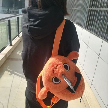 跨境熱品chainsaw man波奇塔毛絨可愛電鋸揹包節日生日禮物