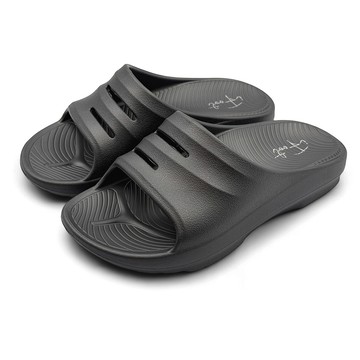 【iFoot】慢活舒適足弓防水拖鞋-深灰 FA05