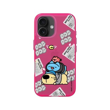 iPhone 16 JellyTint 粉漾桃 - 貓貓蟲咖波 Bugcat Capoo - 懶洋洋街頭咖波