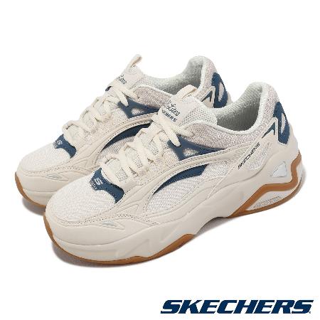 Skechers 休閒鞋 D Lites Hyper Burst 女鞋 象牙白 藍 卡其 老爹鞋 任容萱 著用款 149984NTBL
