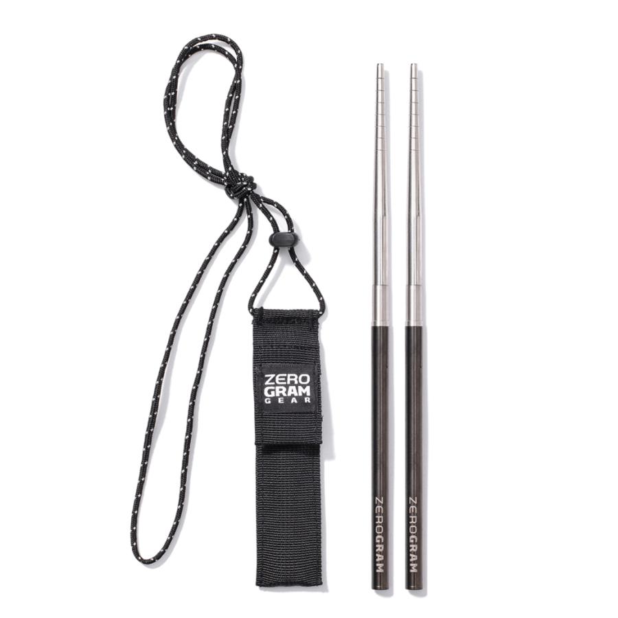 ZEROGRAM(ゼログラム) Bistro Chopsticks BLACK   ポータブルチョップスティック 転がり防止マグネット内臓