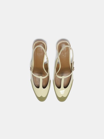 Leather Round Toe Slingback Shoes [Khaki] (DG2DS25001KHI)