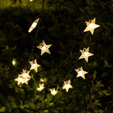 倍綠太陽能燈戶外庭院燈LED星星燈串網紅ins少女心小彩燈閃燈串燈