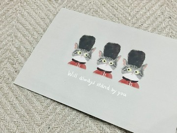 明信片 | 英國士兵貓 Will always stand by you