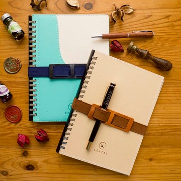 Leatai 磊泰 - 真皮強力束帶筆插 - 橫式