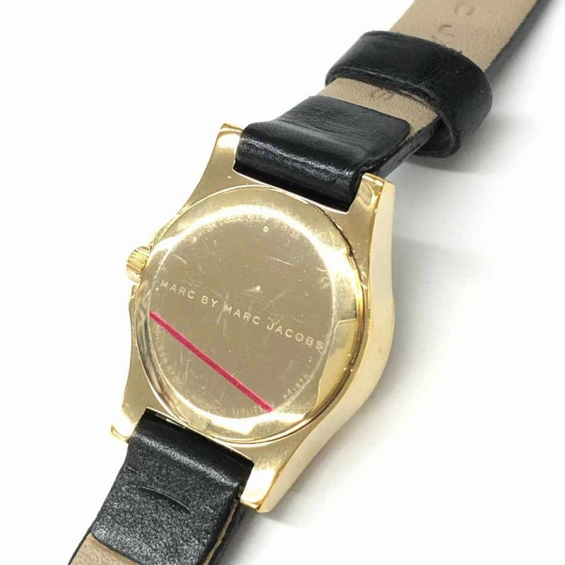 MARC BY MARC JACOBS マークバイマークジェイコブス 腕時計 新品同様 クオーツ ブラック SS×レザー レディース ウォッチ  watch | LINEブランドカタログ