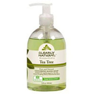 Liquid Soap with Pump Tea Tree 12 Oz by Clearly Natural