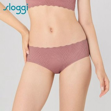 sloggi-ZERO FEEL BLISS零感蕾絲雅致系列中腰小褲 巧克甜心