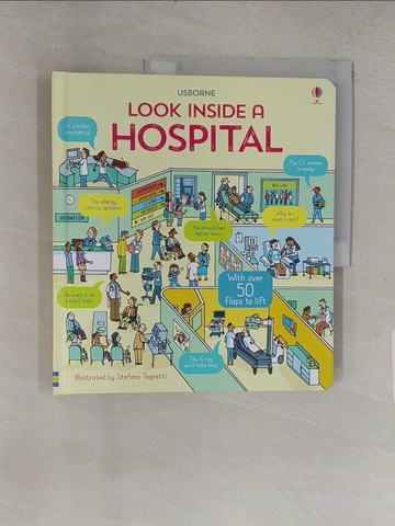 【書寶二手書T1／少年童書_YSS】互動機關遊戲書：醫院（5歲以上）Look Inside: A Hospital_Katie Daynes,Dr. Zoe Fritz,Stefano Tognetti (ILT)