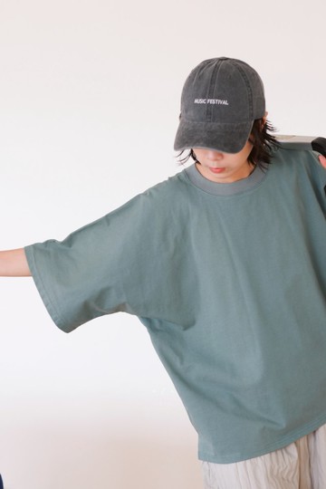 小我獨家 夏日琴通寧小領六分TEE - 2色 - 萊姆綠 現貨