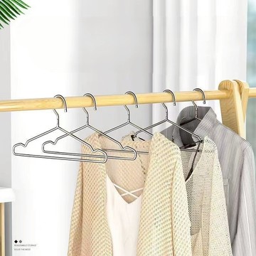 🔥現貨秒出🔥家用不鏽鋼衣架 不鏽鋼衣架 防滑衣架 曬衣架 金屬衣架 加厚衣架 家用收納衣架 晾衣架 衣櫥衣架 防鏽耐用