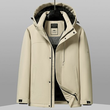 【巴黎精品】現貨+預購 真羽絨90%白鴨絨羽絨外套羽絨衣夾克-保暖連帽衝鋒衣秋冬男外套3色a1is41