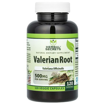 Herbal Secrets, 纈草根，500 毫克，120 粒素食膠囊