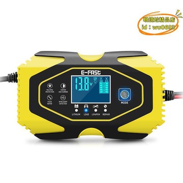 （萬人好評回購）（2025爆款）【優選】E-Fast汽車摩託車電瓶充電器鋰電鉛酸充電器記憶功能充電修復