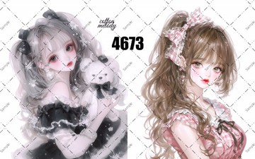 original sticker no.4673 人物貼紙 原創貼紙 原創人物貼紙 裝飾貼紙 cotton melody