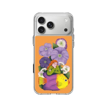 iPhone 17 Pro Max Clear Case（相機按鈕） 透明 - Chubbynida - 紫野花語