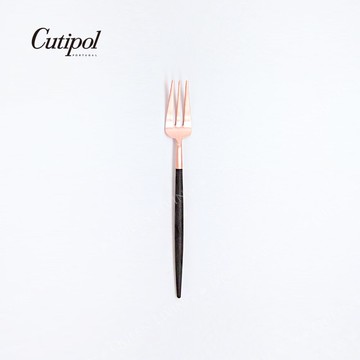 葡萄牙Cutipol GOA系列17cm點心水果叉 (黑玫瑰金)