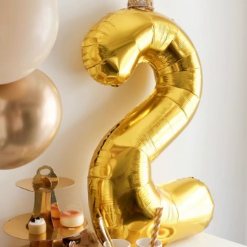 32寸 金色生日數字氣球 ✧✦ ins熱銷 金色數字氣球 32吋氣球 數字氣球金色 金色數字氣球  生日數字氣球 金色