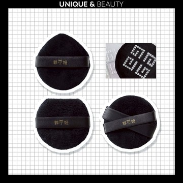 U&B░ 台灣現貨｜官方授權 GUOXIAONIU郭小妞 黑薔薇絨毛散粉撲 綿軟絨粉撲 蜜粉撲散粉撲粉餅植絨粉撲