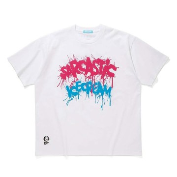 ICECREAM X SARCASTIC T-SHIRT TITANIC 聯名塗鴉風短袖T恤 白