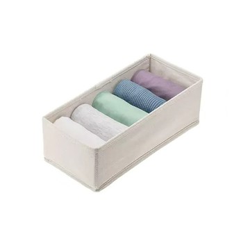 【日本霜山】布質衣櫃抽屜用衣物分類收納盒(15cm面寬)-3入-多款可選-無分隔