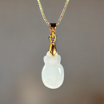 冰種翡翠項鍊 14K包金 | 天然緬甸玉A貨翡翠 | 送禮