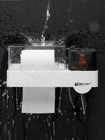 衛生間紙巾盒廁所衛生紙置物架抽紙盒免打孔創意防水卷紙筒廁紙盒