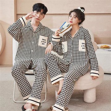 【巴黎精品】睡衣套裝長袖休閒服-輕薄舒適寬鬆透氣男女居家服9款a1aa23