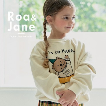 韓國專櫃 RoanJane Happy奶油小熊大學T