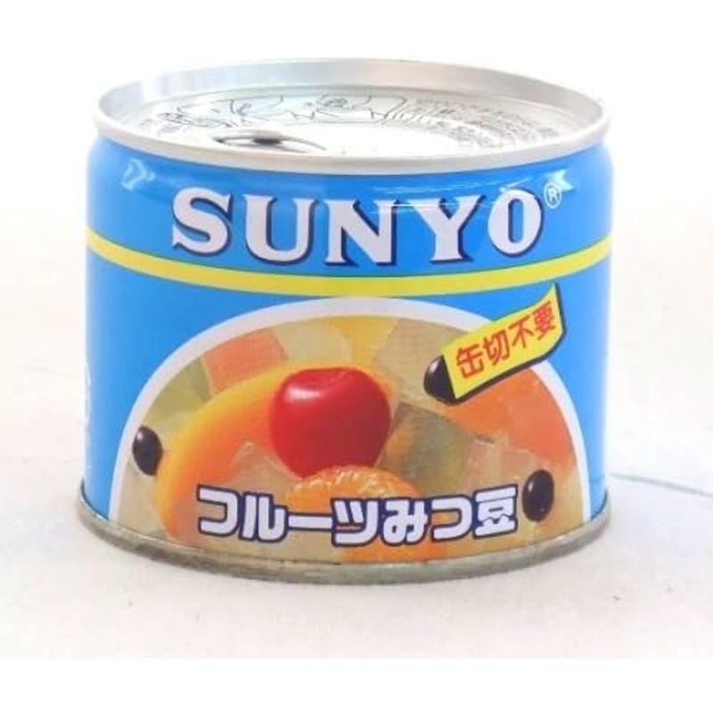 サンヨー フルーツみつ豆 195g×24缶 EO 6号缶 1ケース