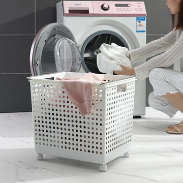 髒衣籃 洗衣籃推車 行動髒衣籃 框框收納筐廁所臟衣服網紅大號臟衣簍推車可行動臟衣籃帶輪洗衣籃『ZW6901』