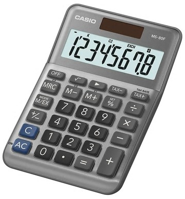 【文具通】CASIO 卡西歐 MS-80F 8位 標準型 計算機 約28.8x103x147mm L5140226【APP滿額下單4%點數(單一帳號最高1000點)】7/31止