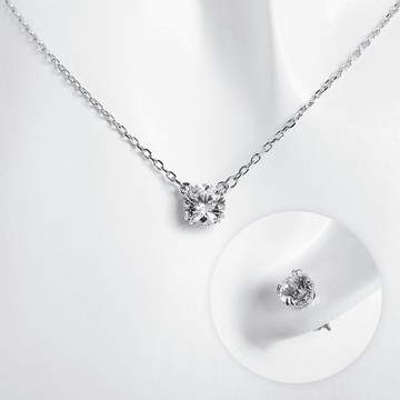 SWAROVSKI 施華洛世奇 Constella 套裝 項鍊 耳釘 鍍白金色 5647663