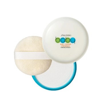 SHISEIDO 資生堂 台灣公司貨 嬰兒爽身粉餅 附粉撲 50g  1入  白色
