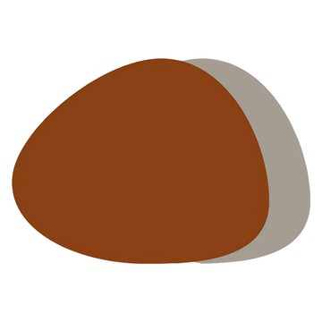 Hoom禾慕生活 餐杯墊組 PU皮  杯墊13 x 11cm 餐墊41 x 34cm  焦糖棕 + 灰色  1組