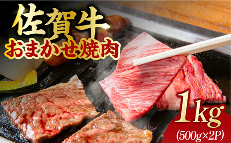 艶さし！ 佐賀牛 焼肉用 1kg  (500g×2P) ※バラ・肩ロース・モモのいずれかの部位※ 吉野ヶ里町 [FDB021]