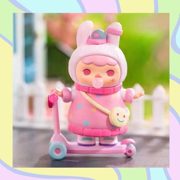 ❰茉莉第一個家❱👑泡泡瑪特popmart 畢奇PUCKY滑板車兔寶寶吊卡🔺預購中