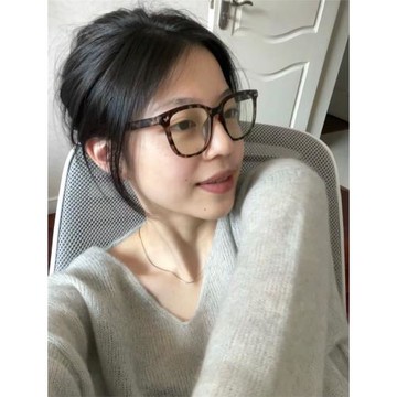 404的店大方框玳瑁眼鏡架TR90材質近視配度數素顏防藍光2025年新