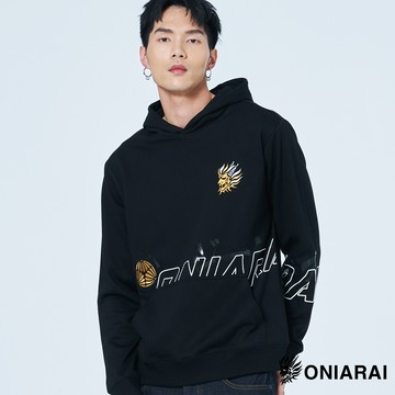 【首降買1送1↘滿額再折㊙】大和魂三分羽扇連帽長TEE(黑) - BLUE WAY 鬼洗い