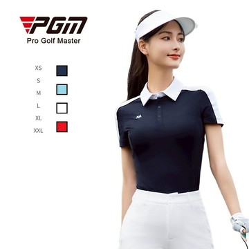 PGM GOLF 夏季女裝上衣網球高爾夫球運動t恤吸濕排汗彈力透氣