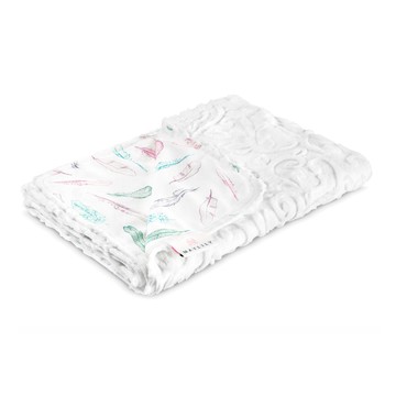 波蘭Maylily - 竹纖柔雲毯-輕羽天堂粉(白) (95*75cm)